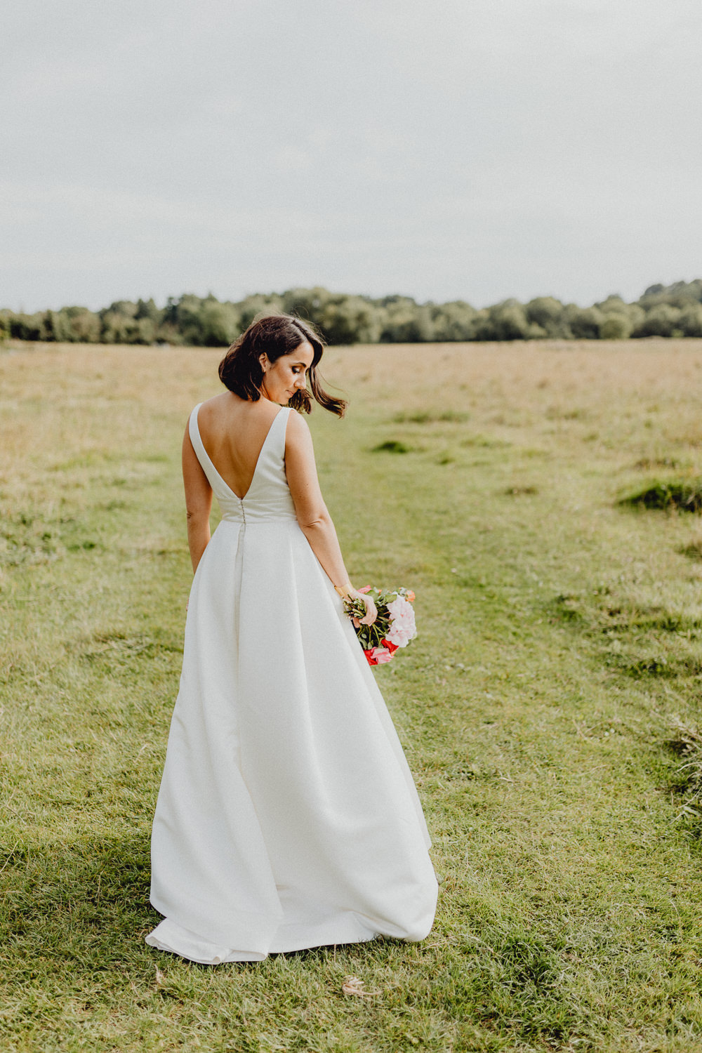 Dress Gown Bride Bridal Jesus Peiro Straps Plunge Skirt Intimate Pub Wedding Heather Sham Photography