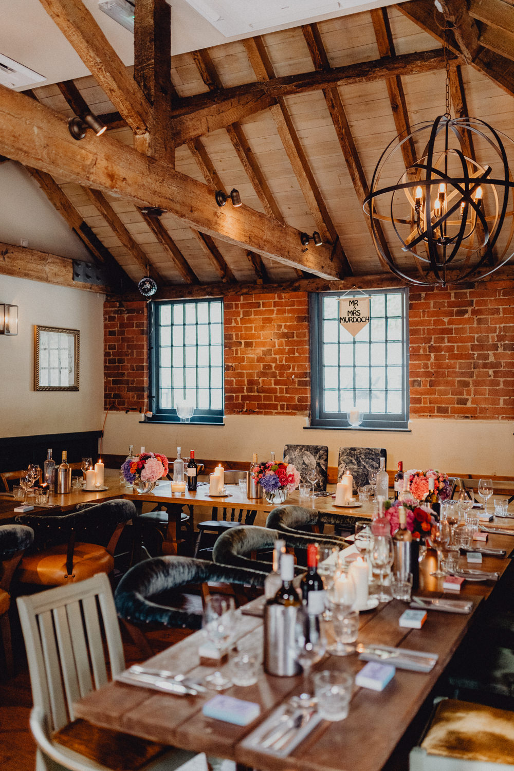 Barn Reception Intimate Pub Wedding Heather Sham Photography