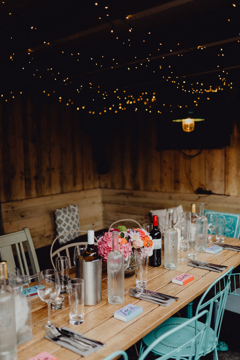 Barn Fairy Lights Boathouse Intimate Pub Wedding Heather Sham Photography