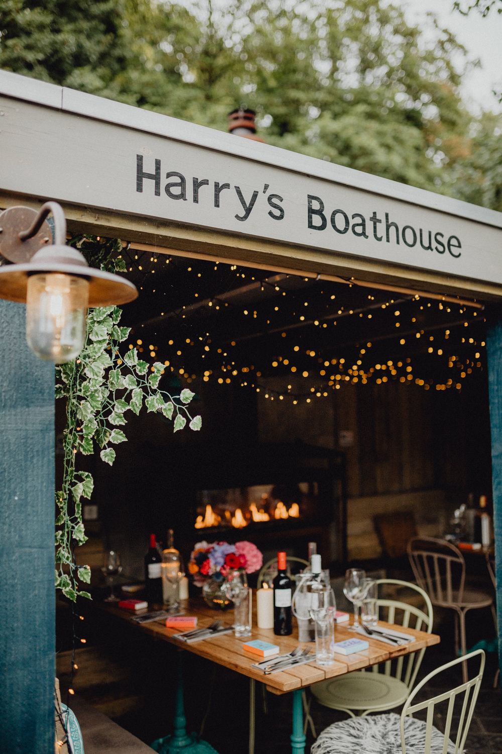 Barn Fairy Lights Boathouse Intimate Pub Wedding Heather Sham Photography