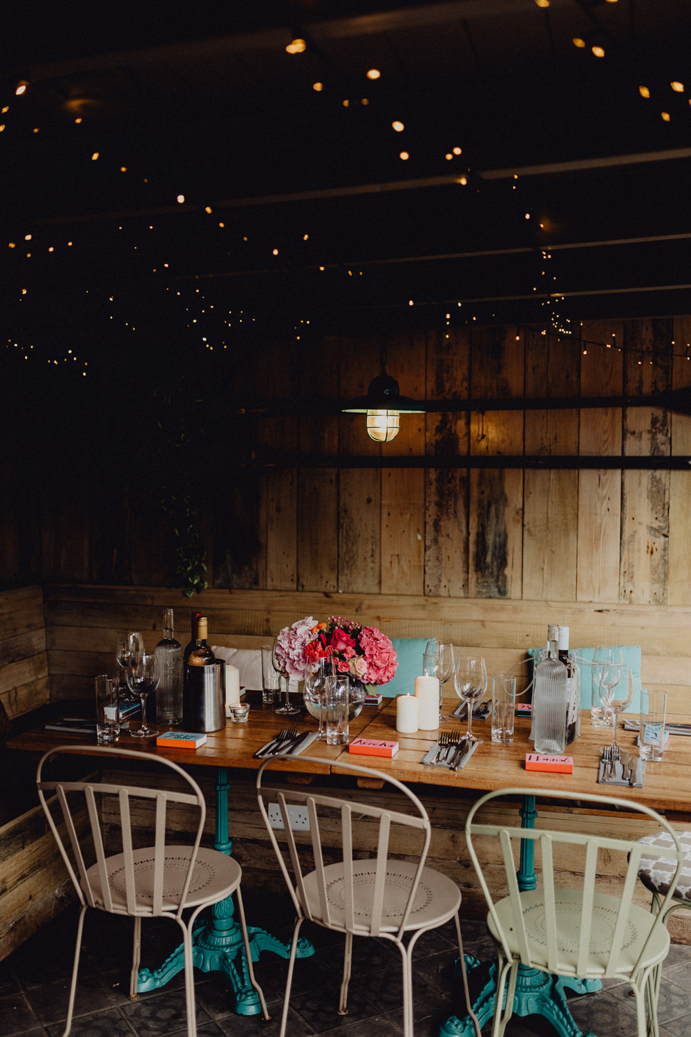 Barn Fairy Lights Boathouse Intimate Pub Wedding Heather Sham Photography