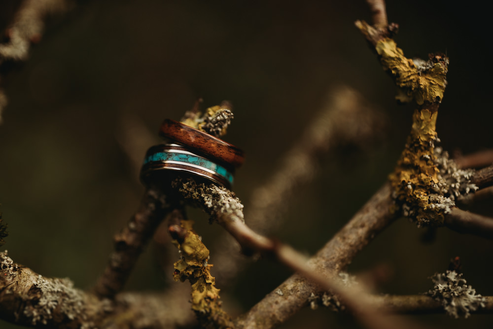 Wooden Rings Bands LGBTQ+ Elopement Thyme Lane Photography
