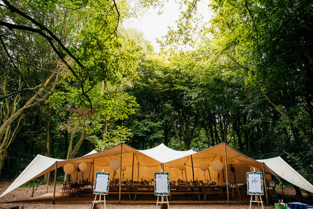 Stretch Tent Marquee Pole Lila’s Wood Wedding Two-D Photography
