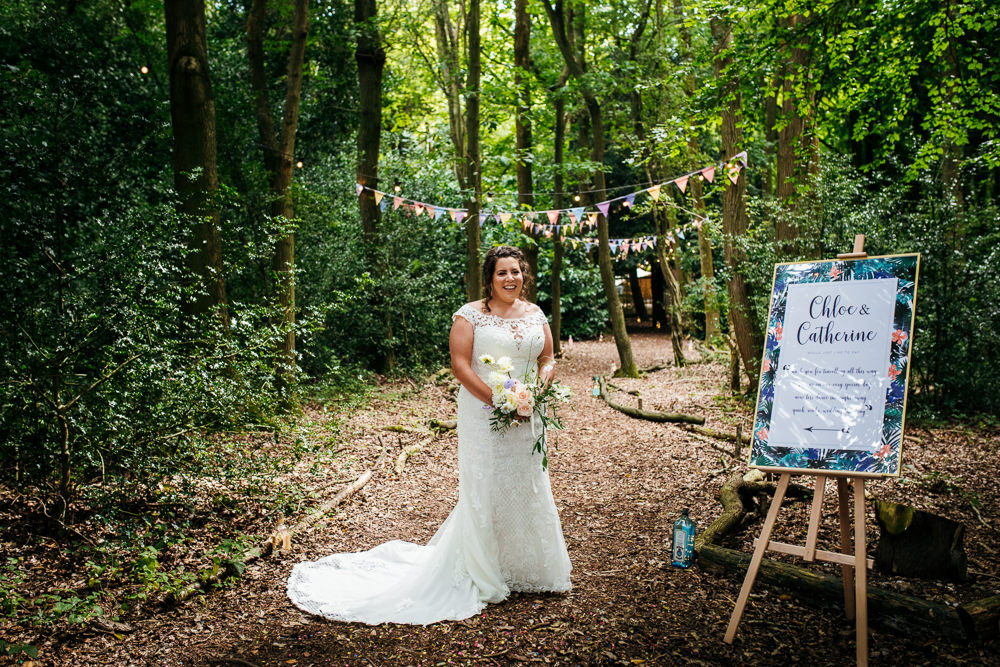 Bride Bridal Dress Gown Lace Staps Lila’s Wood Wedding Two-D Photography
