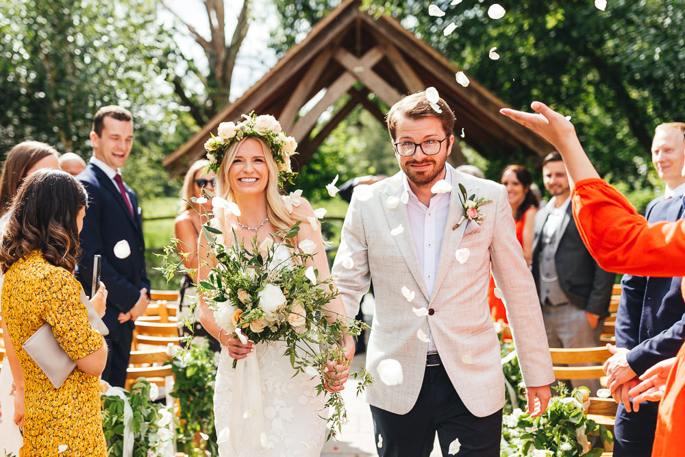 Confetti Throw Millbridge Court Wedding Kirsty Mackenzie Photography
