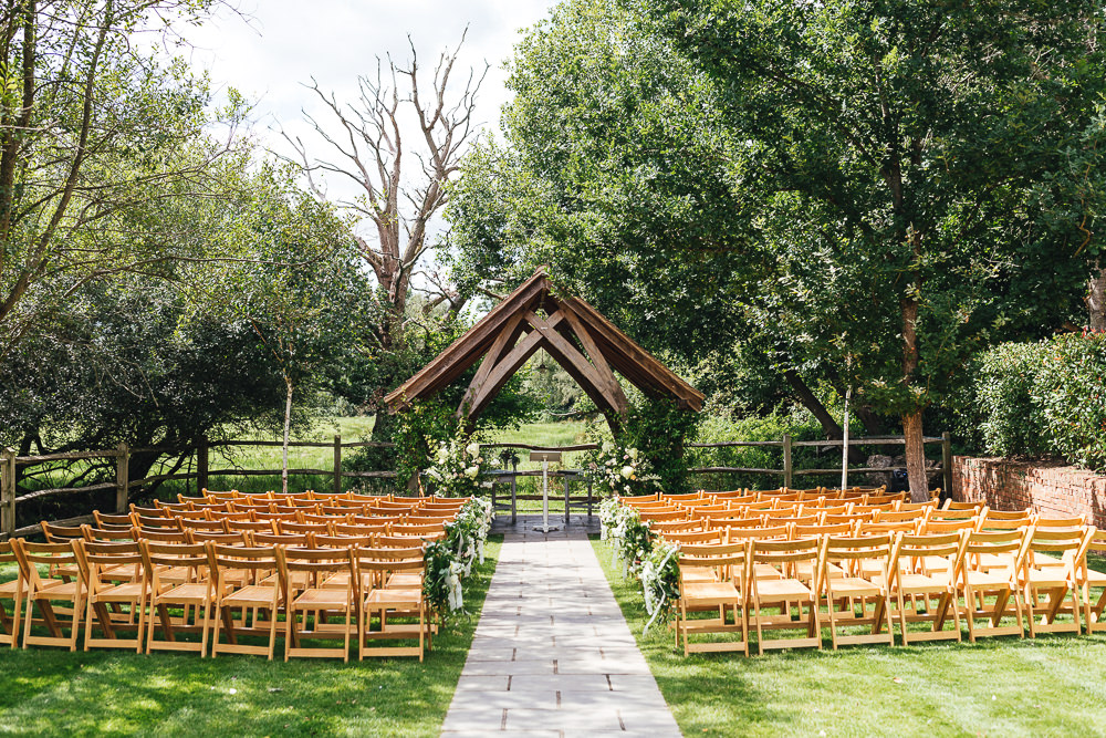Outdoor Ceremony Millbridge Court Wedding Kirsty Mackenzie Photography