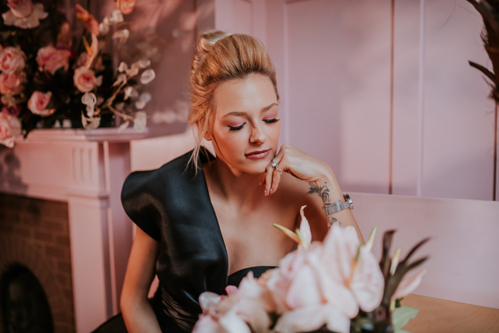 Bride Bridal Make Up Modern Pink Wedding Ideas Aurora Grey Photography