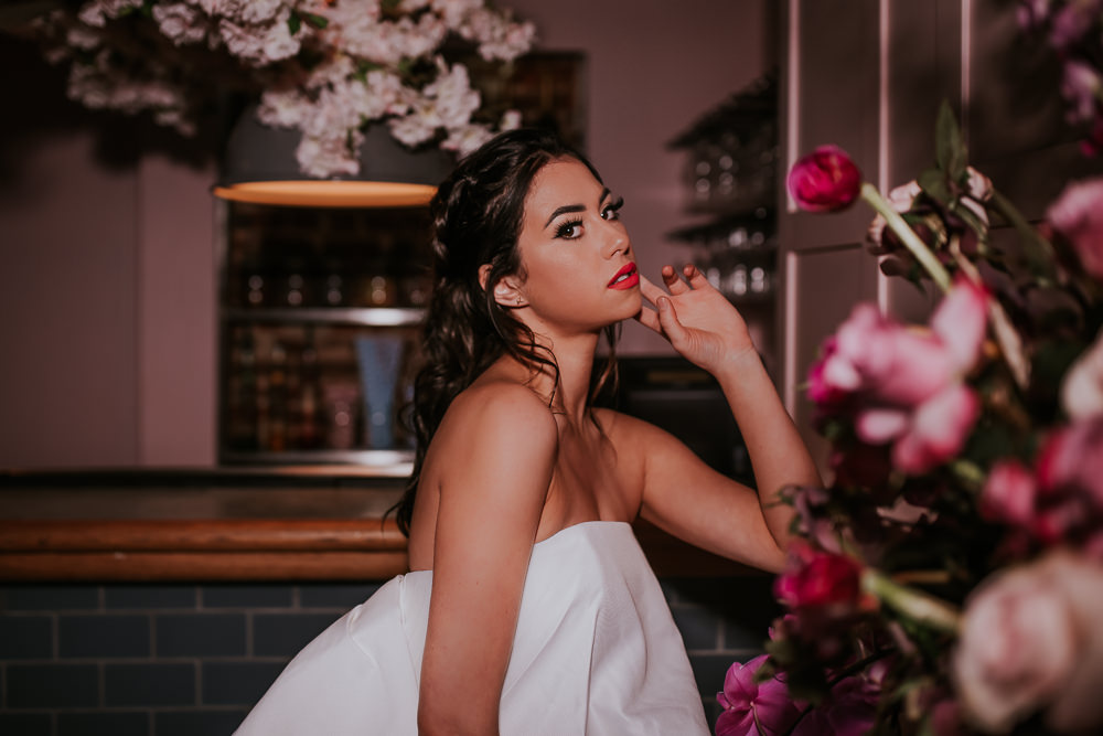 Bride Bridal Make Up Modern Pink Wedding Ideas Aurora Grey Photography