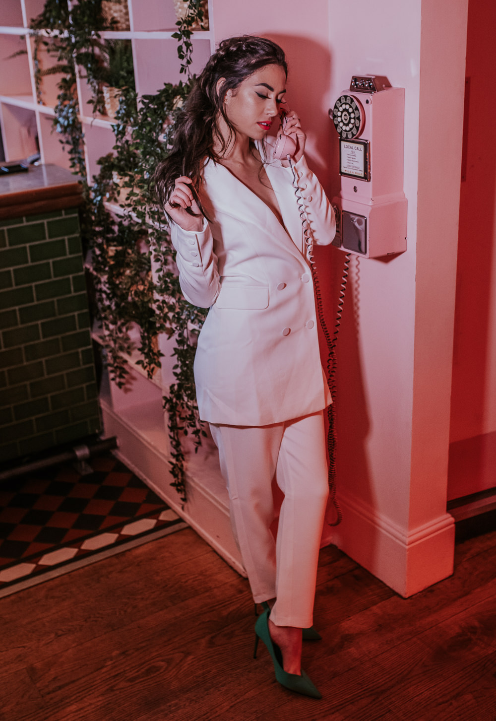 Bride Bridal Suit Cool Edgy Modern Pink Wedding Ideas Aurora Grey Photography
