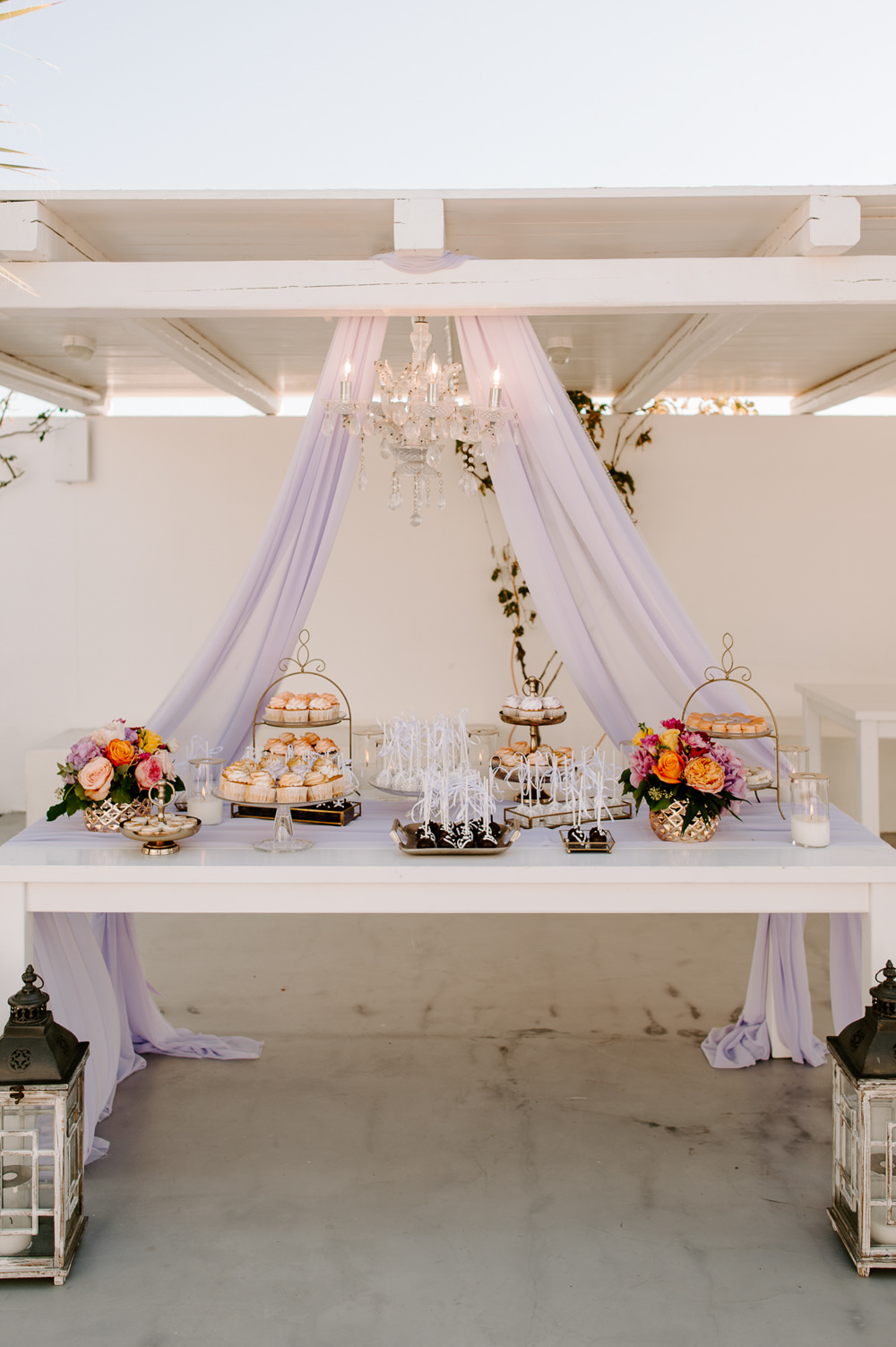 Cake Dessert Table Santorini Wedding Phosart Photography