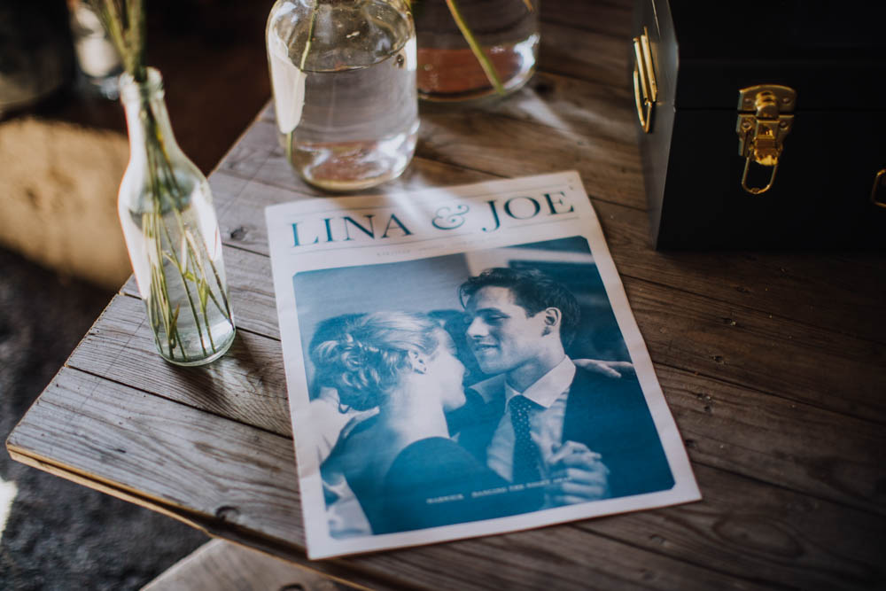 Order of the Ceremony Booklet Sweden Destination Wedding Clara Cooper Photography