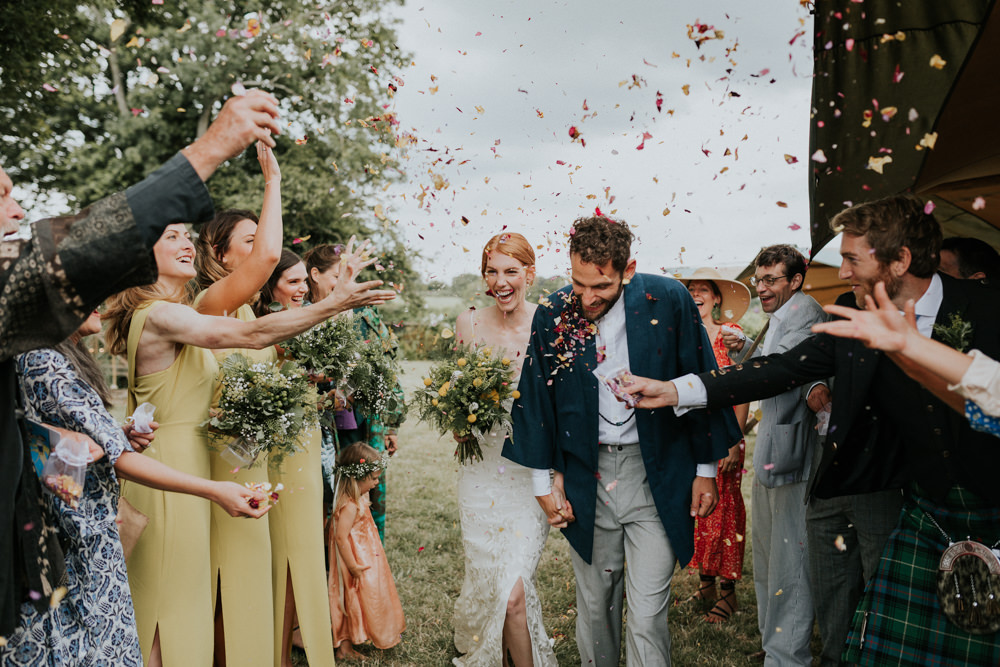 Confetti Throw Wootton Farm Estate Wedding Kate Gray Photography