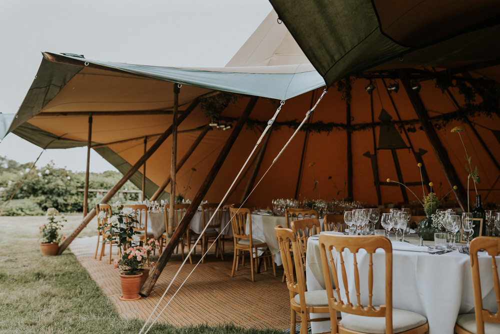 Tipi Reception Wootton Farm Estate Wedding Kate Gray Photography