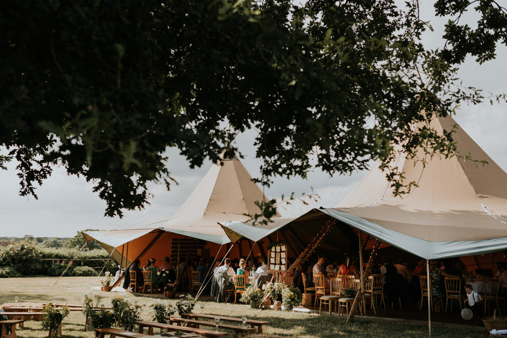 Tipi Reception Wootton Farm Estate Wedding Kate Gray Photography