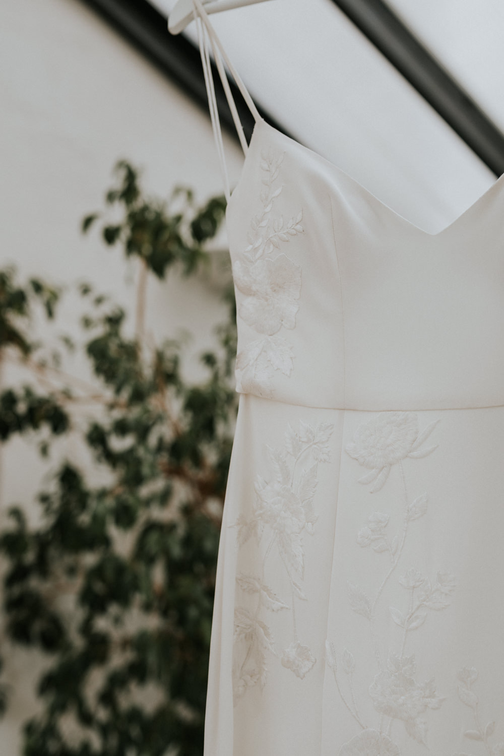 Hermione de Paula Dress Gown Bride Bridal Embroidery Personalised Wootton Farm Estate Wedding Kate Gray Photography