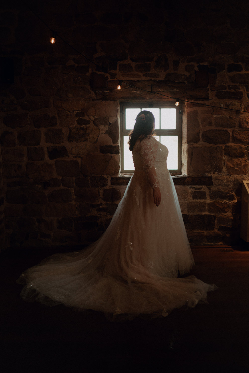 Dress Gown Bride Bridal Stella York Illusion Lace Sleeves Ashes Barns Wedding Belle Art Photography