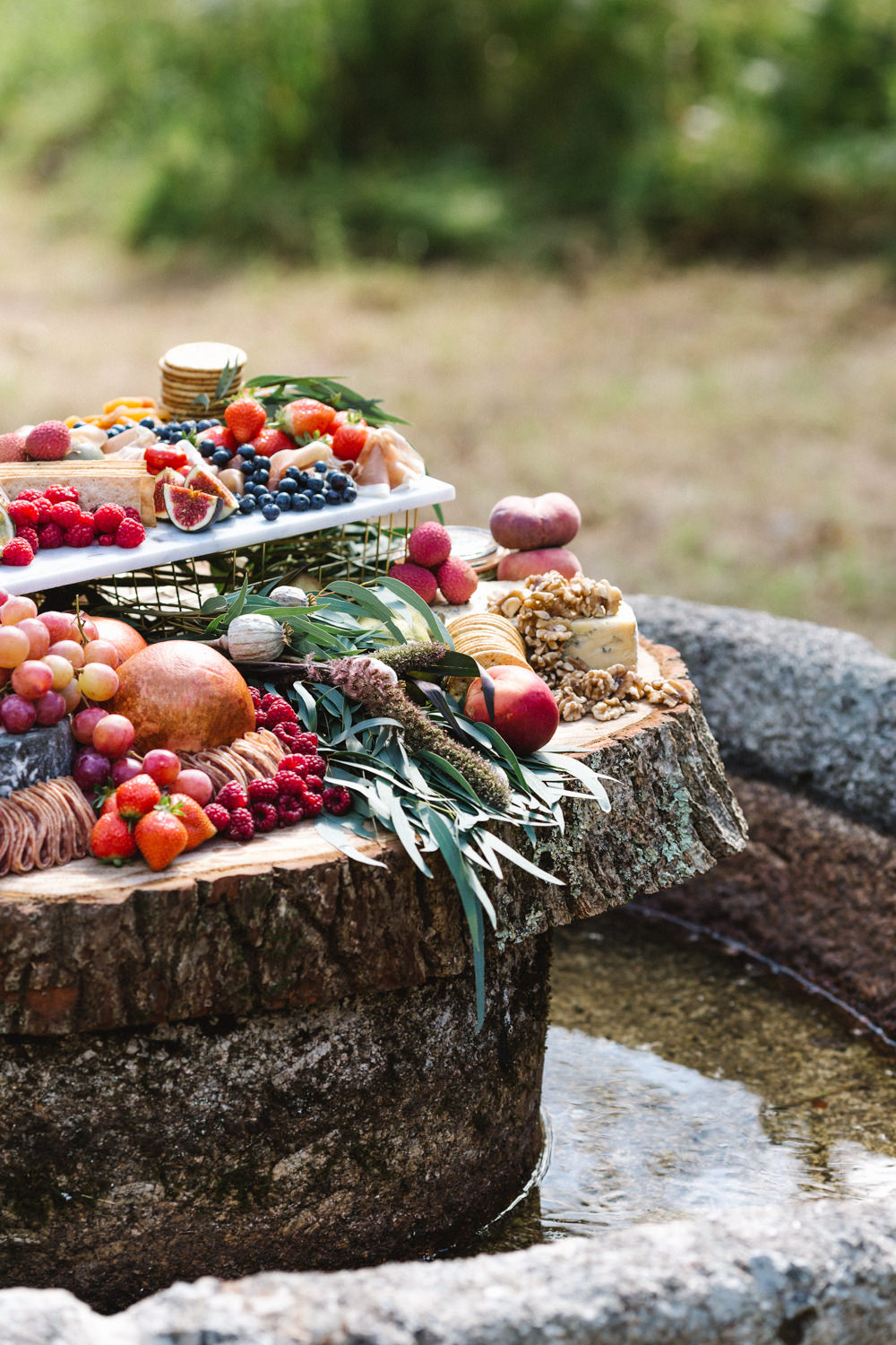 Grazing Table Platter Sharing Boconnoc Wedding Debs Alexander Photography
