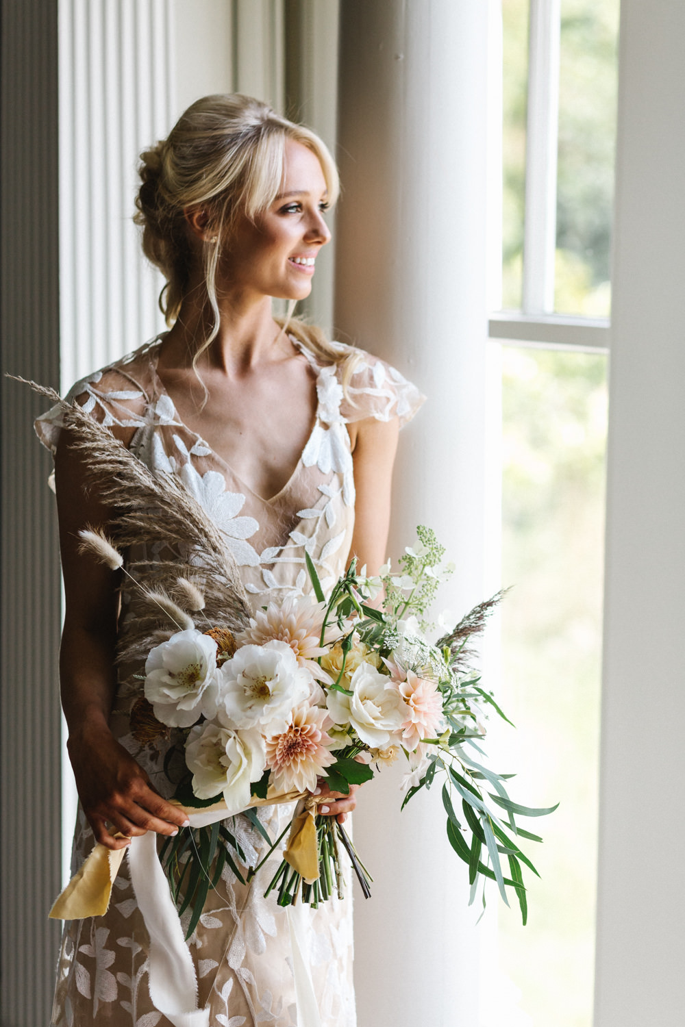 Dress Gown Bride Bridal Willowby Opaque Embroided Nude Boconnoc Wedding Debs Alexander Photography