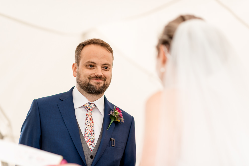 Groom Suit Blue Paint Splatter Tie Bonhams Barn Wedding Will Patrick Photography