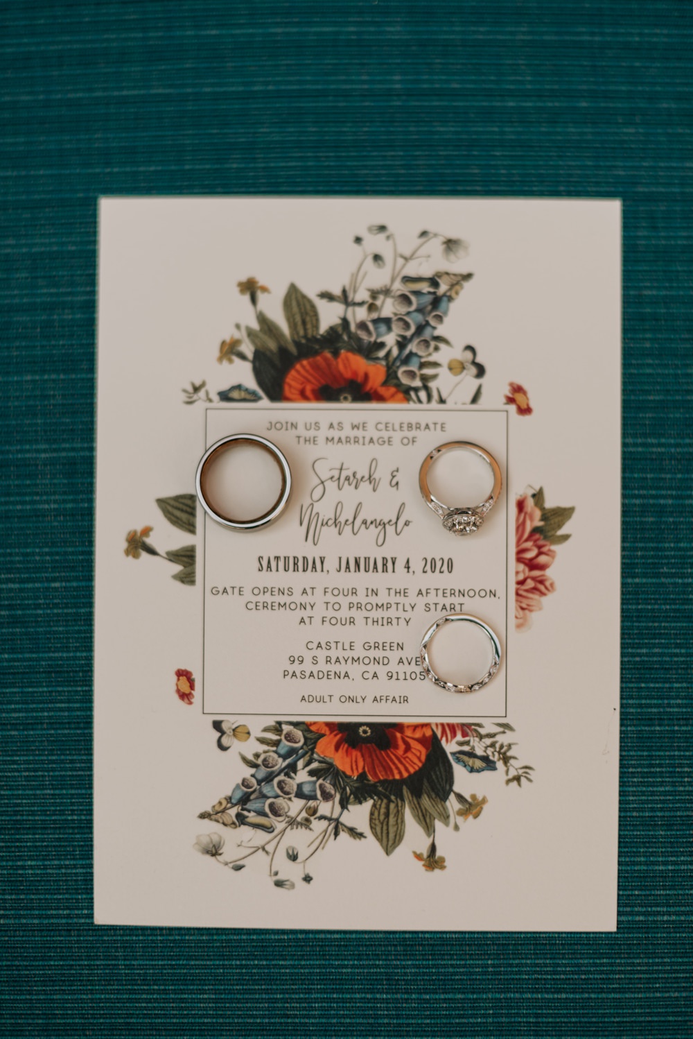 Floral Stationery Invite Invitation California Wedding Wanderlust Creatives
