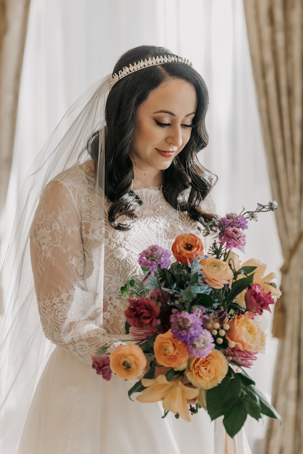 Bouquet Flowers Bride Bridal Orange Pink Lily Ranunculus California Wedding Wanderlust Creatives