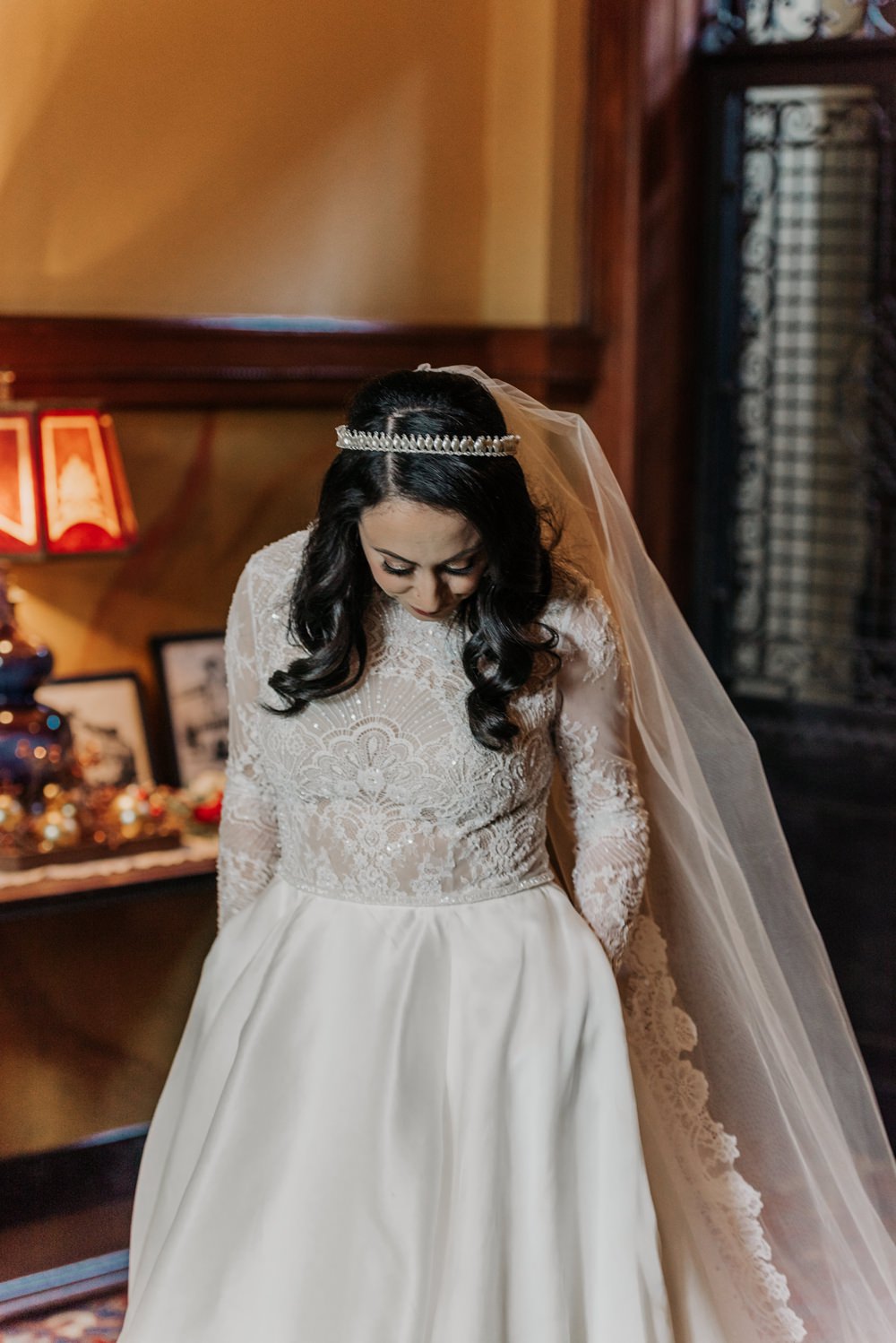 Dress Gown Bride Bridal Long Sleeves Pockets Veil California Wedding Wanderlust Creatives