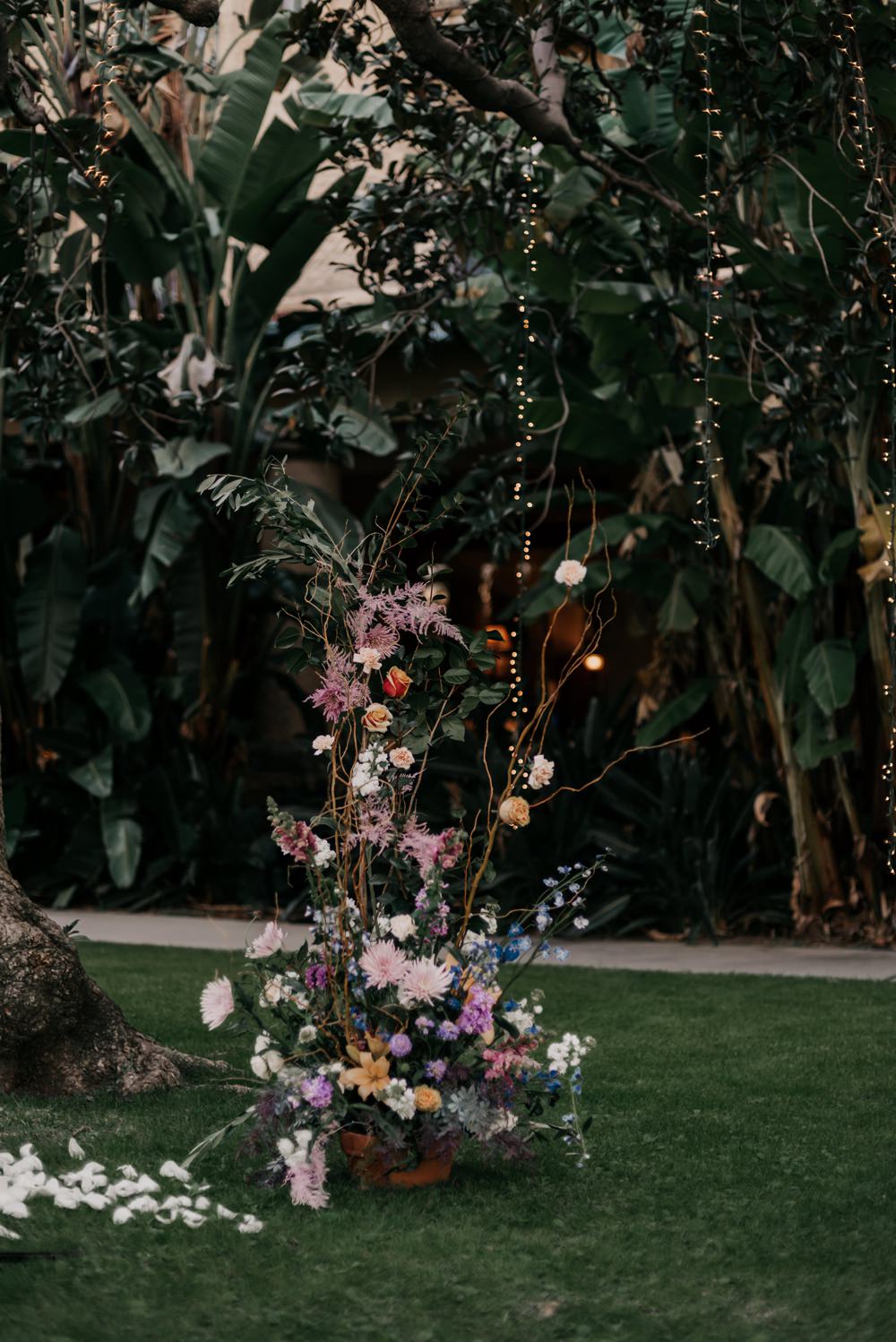 Ceremony Flowers Aisle Pink Blue Orange Wild California Wedding Wanderlust Creatives