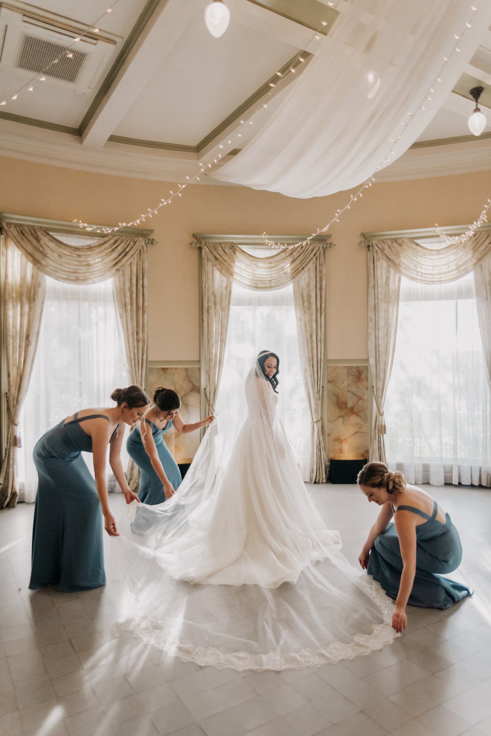 Dress Gown Bride Bridal Long Sleeves Pockets Veil California Wedding Wanderlust Creatives