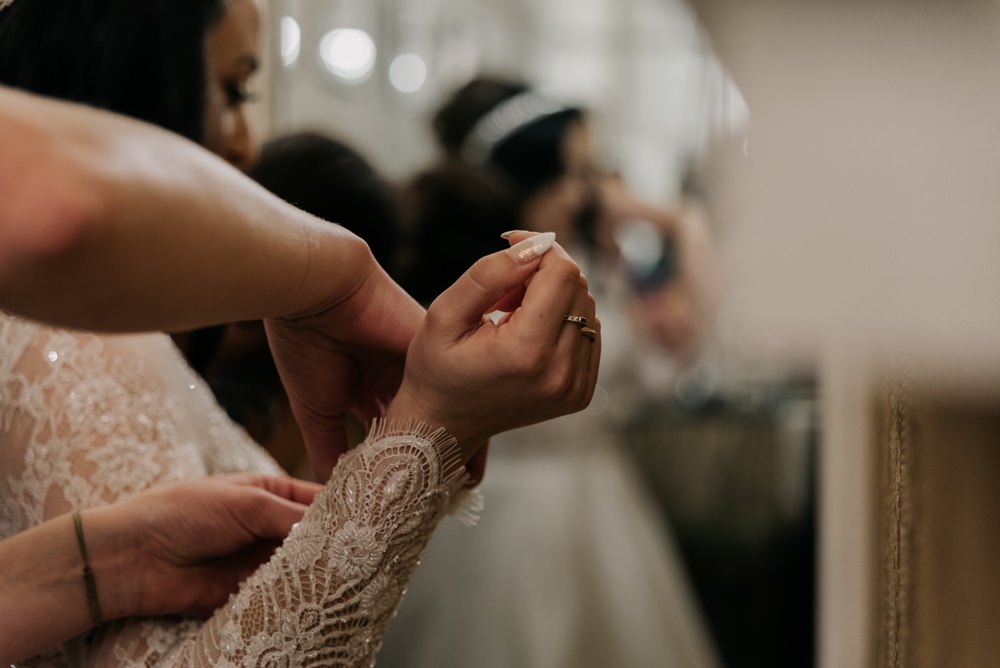 Dress Gown Bride Bridal Long Sleeves Pockets Veil California Wedding Wanderlust Creatives