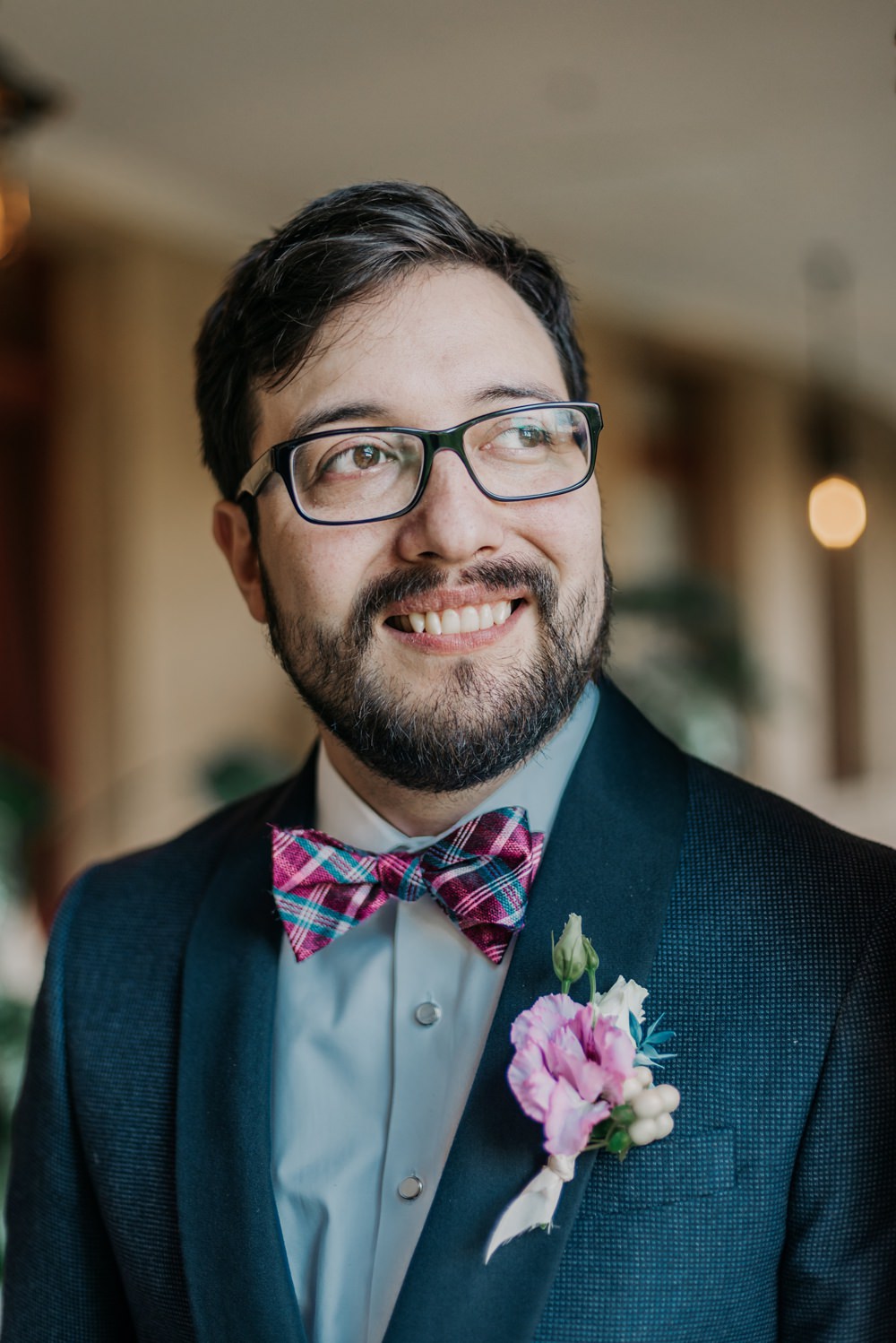 Groom Groomsmen Suit Grey Bow Tie Buttonhole California Wedding Wanderlust Creatives