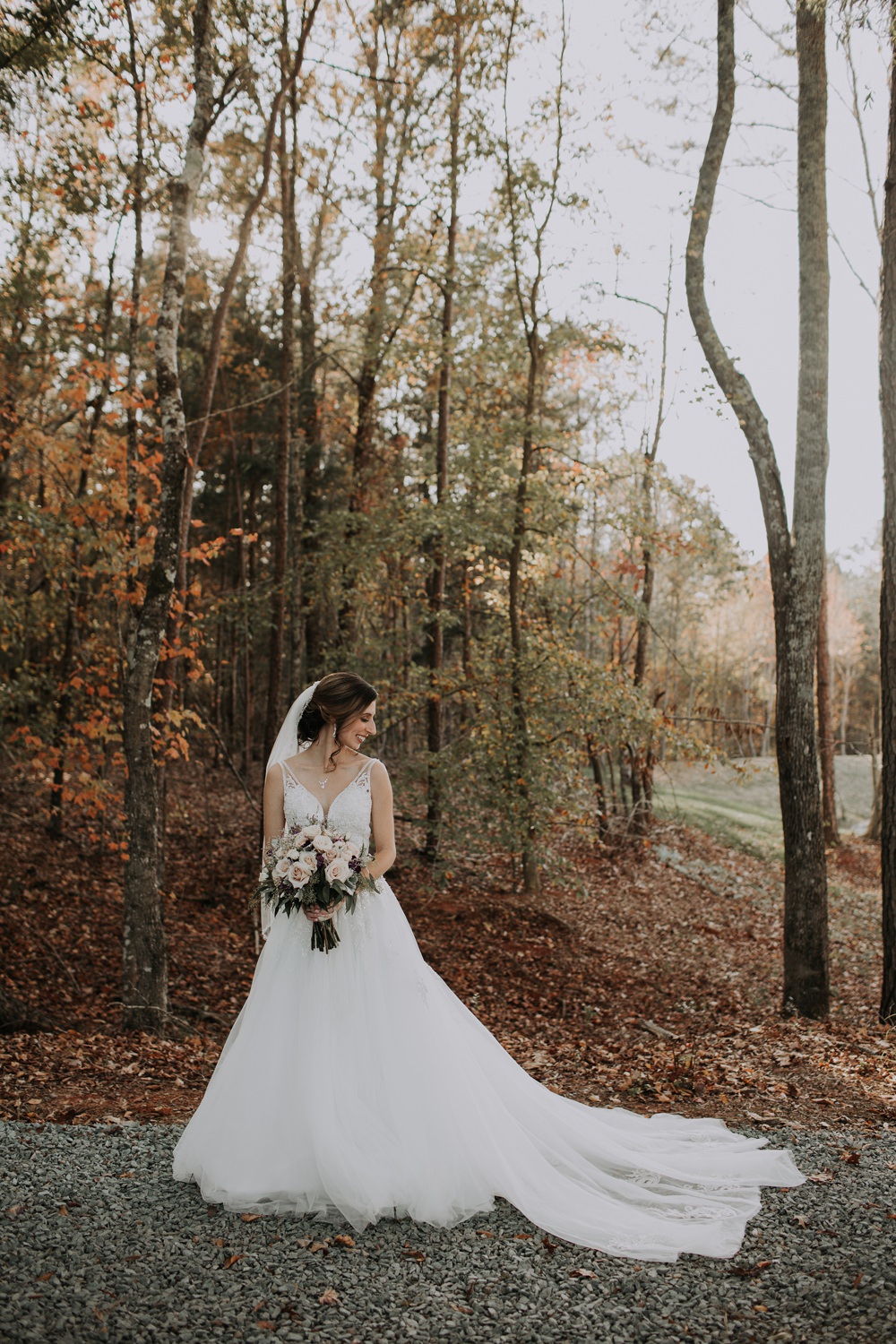 Dress Gown Bride Bridal A Line Essense of Australia Straps Low Back Cedar Creek Ranch Wedding Dani Nicole Photography