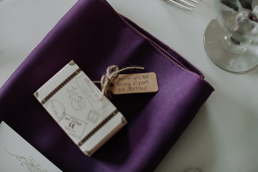 Suitcase Favour Luggage Tag Place Name Cedar Creek Ranch Wedding Dani Nicole Photography