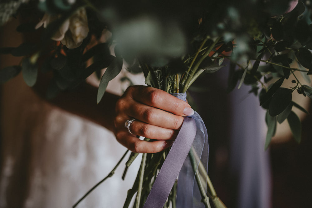 Bride Bridal Bouquet Ribbon Chateau Lagorce Wedding Flawless Photography