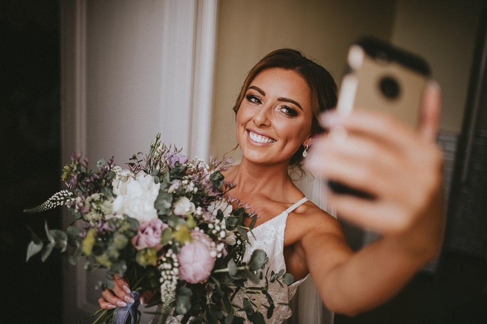 Bride Bridal Make Up Selfie Chateau Lagorce Wedding Flawless Photography