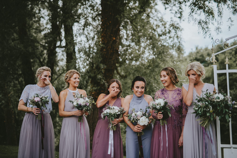 Bridesmaid Bridesmaids Dress Dresses Pink Lilac Mismatched Chateau Lagorce Wedding Flawless Photography
