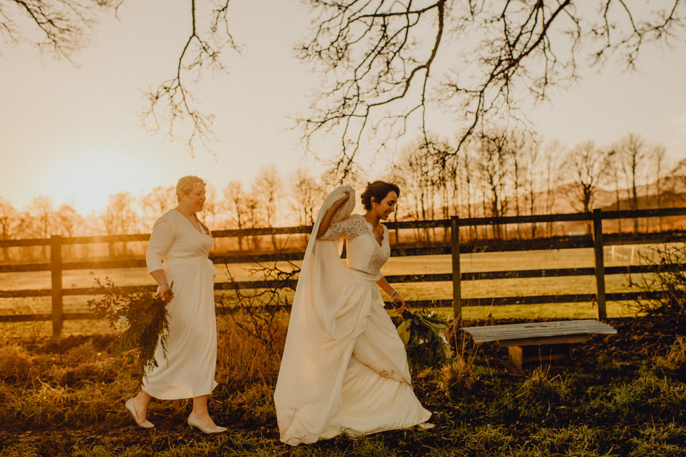 Dress Gown Bride Bridal Lace Sleeves Skirt Top Comrie Croft Wedding Neil Thomas Douglas