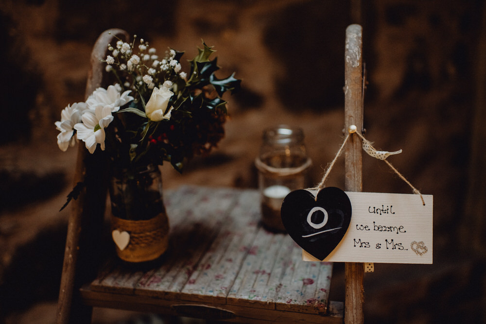 Wooden Ladder Decor Comrie Croft Wedding Neil Thomas Douglas