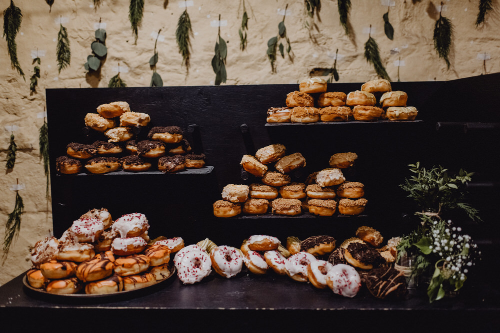 Donuts Doughnut Table Bar Comrie Croft Wedding Neil Thomas Douglas