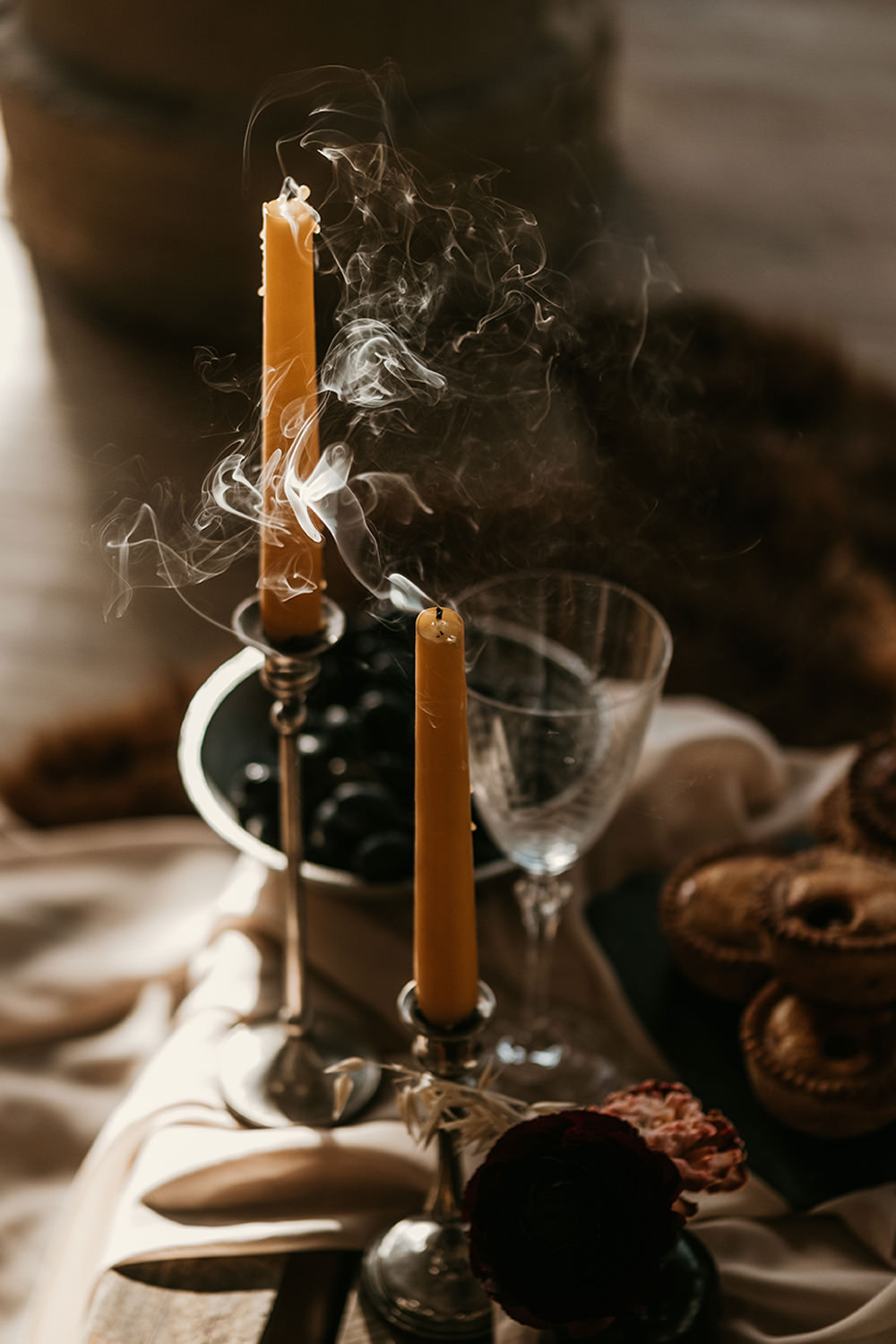 Candles Candlesticks Cool Wedding Ideas Claire McClean Photography