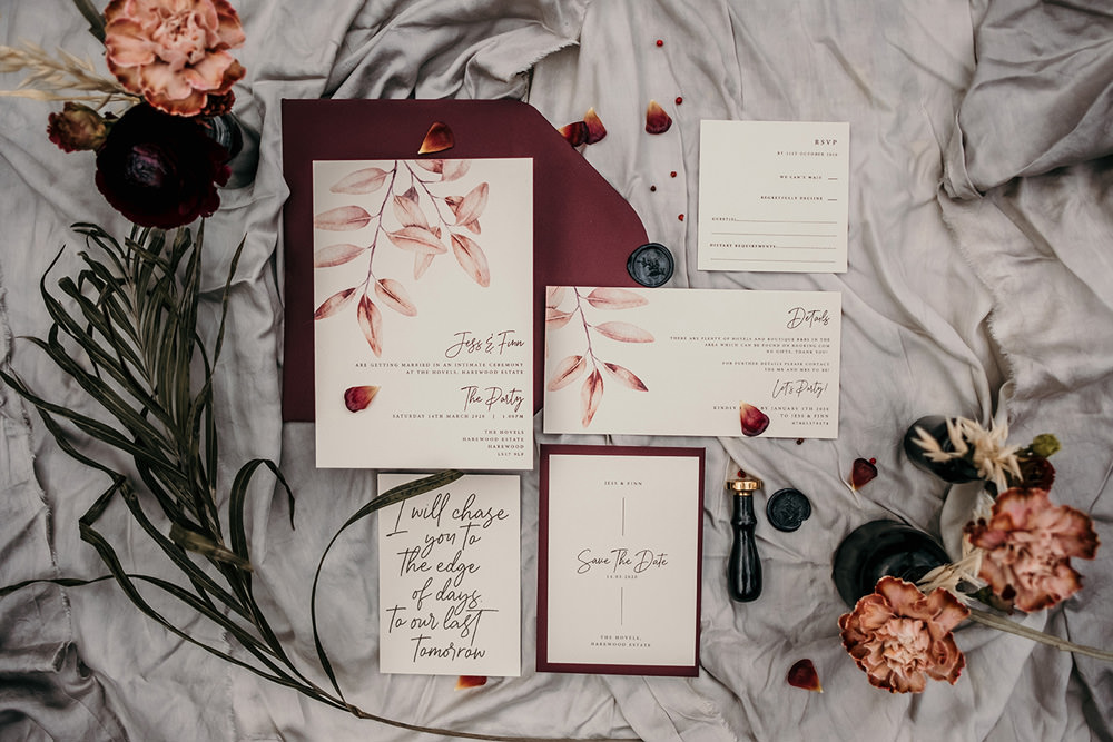 Stationery Invite Invitations Pink Flower Floral Calligraphy Cool Wedding Ideas Claire McClean Photography