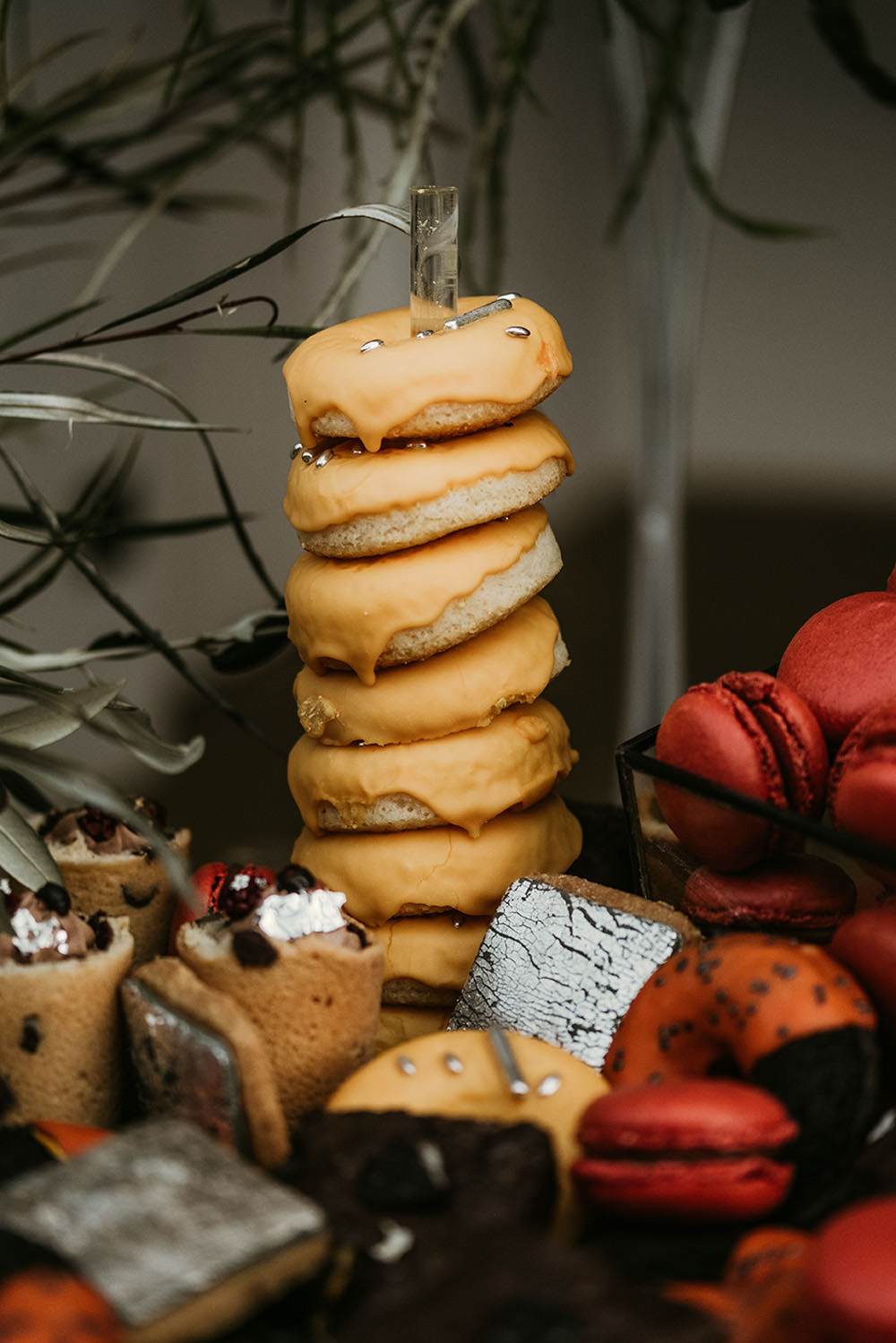 Donut Doughtnuts Cakes Dessert Table Treats Cool Wedding Ideas Claire McClean Photography