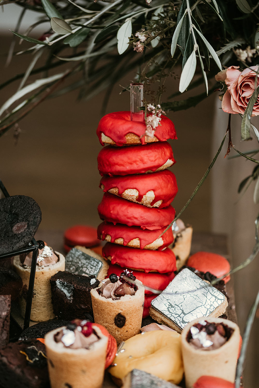Donut Doughtnuts Cakes Dessert Table Treats Cool Wedding Ideas Claire McClean Photography