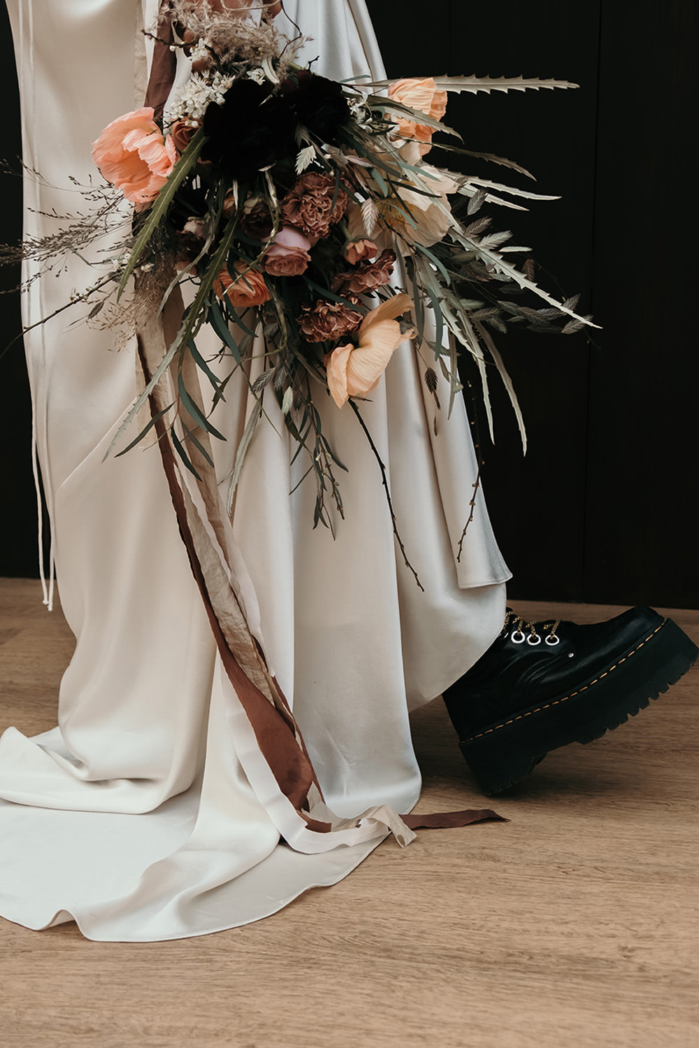 Bride Bridal DMs Boots Cool Wedding Ideas Claire McClean Photography