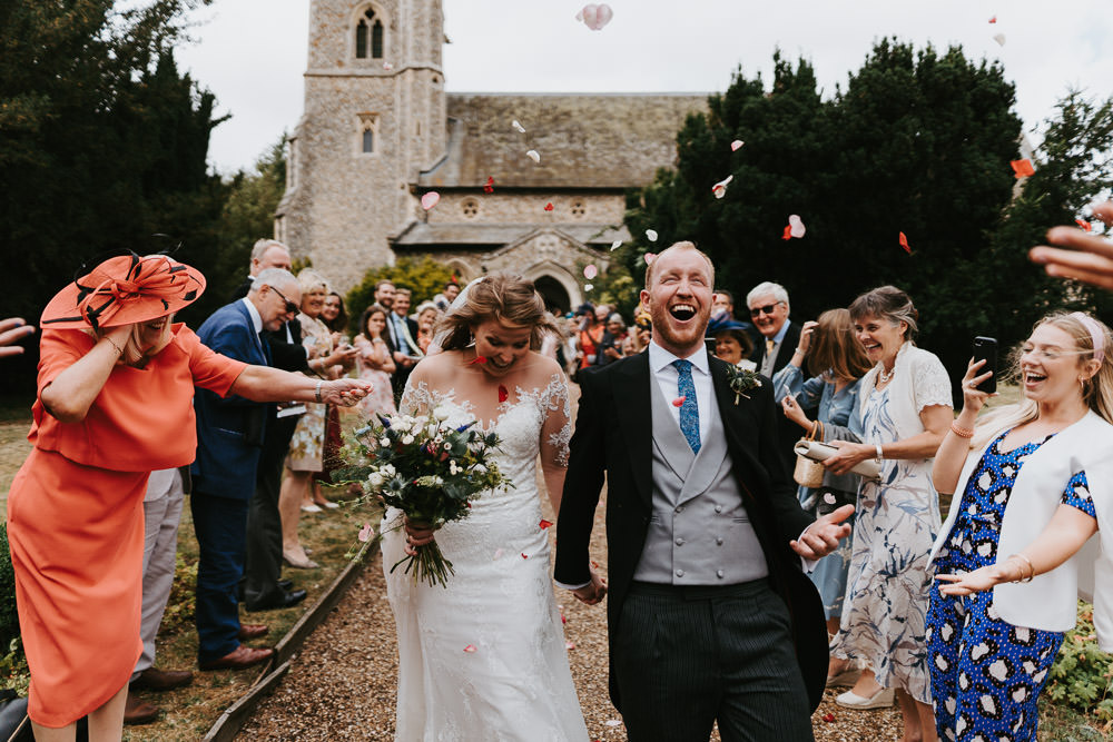 Confetti Throw Country Festival Wedding Jonny Gouldstone Photography