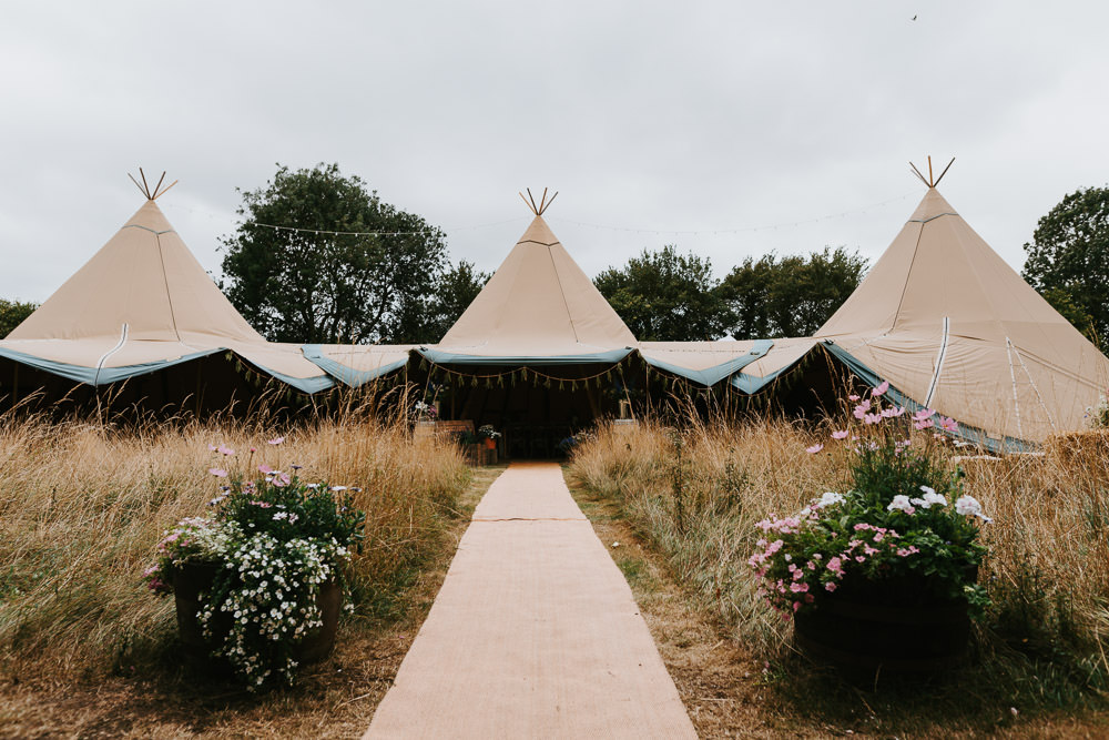Tipi Back Garden Reception Country Festival Wedding Jonny Gouldstone Photography