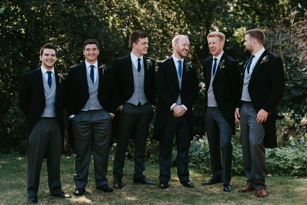 Groom Suit Tails Morning Suit Tie Waistcoat Groomsmen Country Festival Wedding Jonny Gouldstone Photography