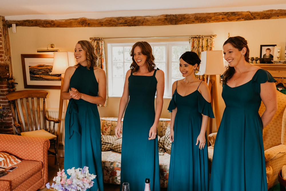 Bridesmaids Bridesmaid Dress Dresses Teal Country Festival Wedding Jonny Gouldstone Photography