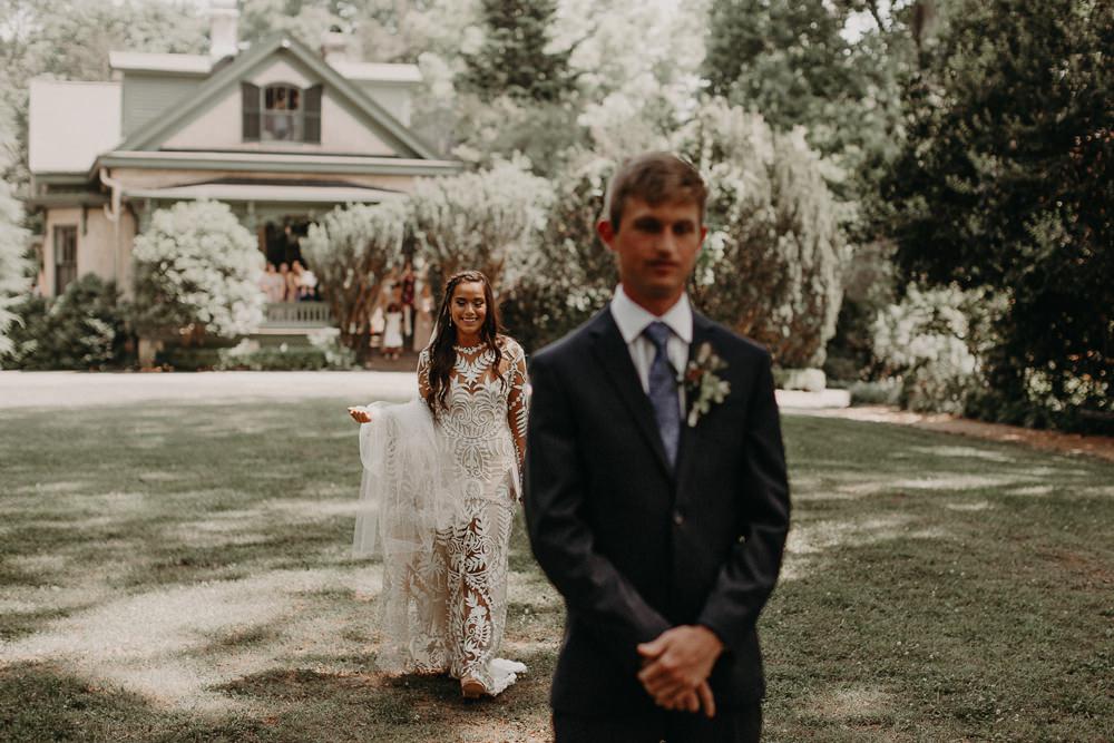 First Look Earth Tone Wedding Aline Marin Photography