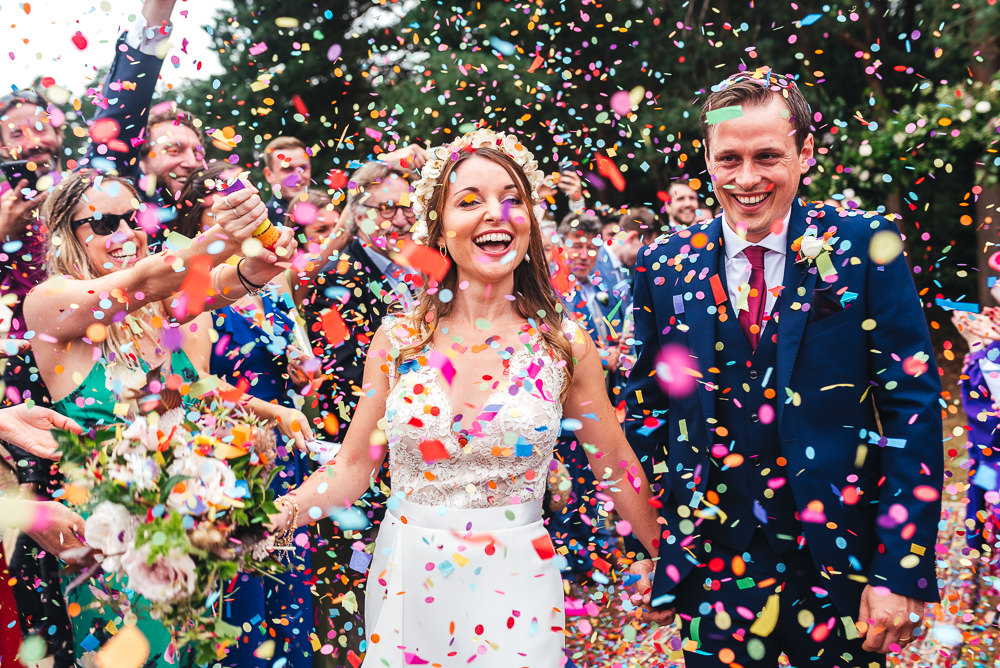 Confetti Throw Multicolour Festival Party Wedding Kirsty Mackenzie Photography