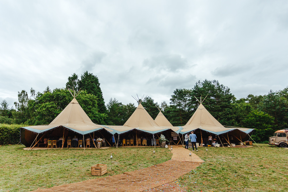 Tipi Reception Woodland Festival Party Wedding Kirsty Mackenzie Photography
